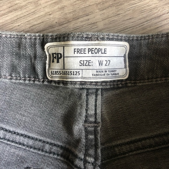 Free People Bootcut Cropped Jeans Grey Size 27 - Picture 3 of 4